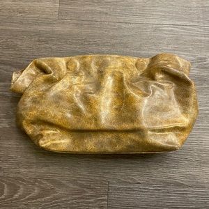 Anthropologie Faux Leather Clutch with Adjustable Strap!